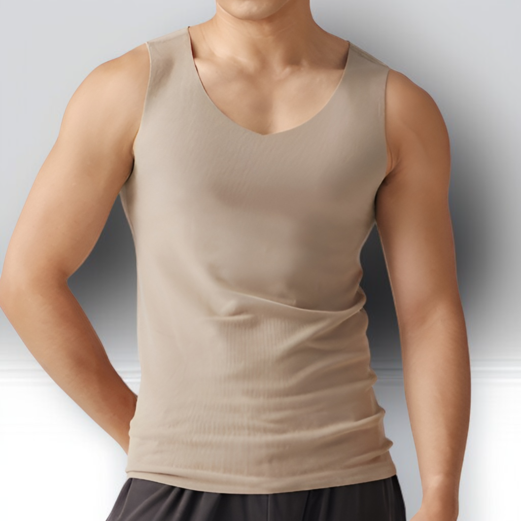 スタイリッシュな防寒メンズベスト背面