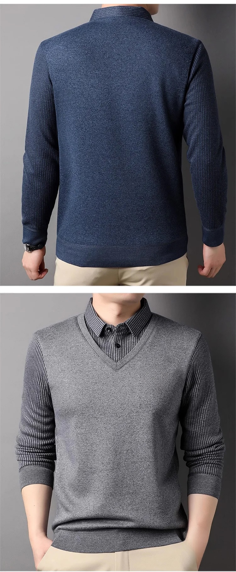 모던한 남자 니트 셔츠 디자인