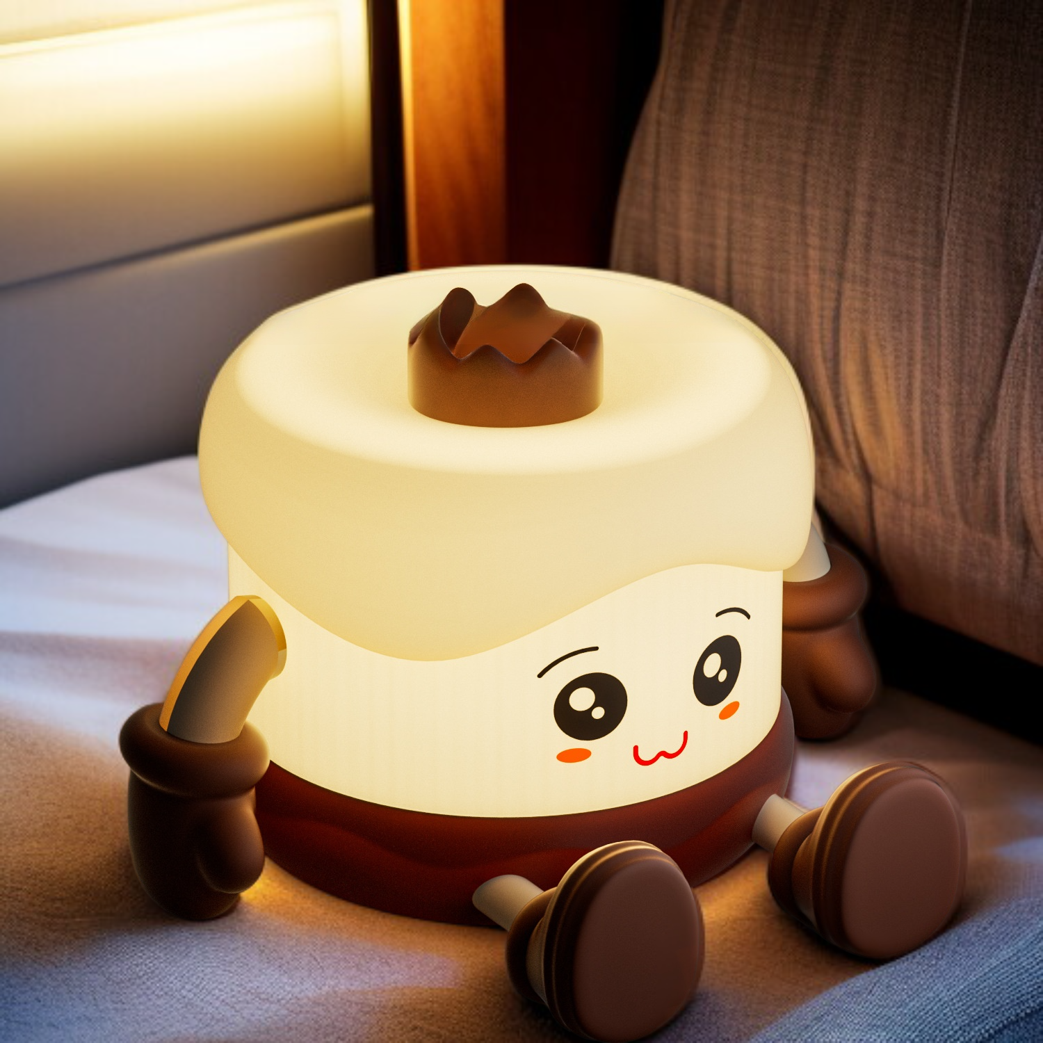 Lámpara de sueño con forma de pastel de cumpleaños como regalo