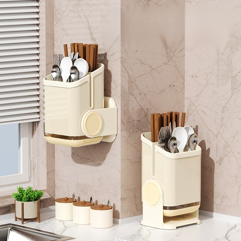 廚房免打孔筷子收納盒