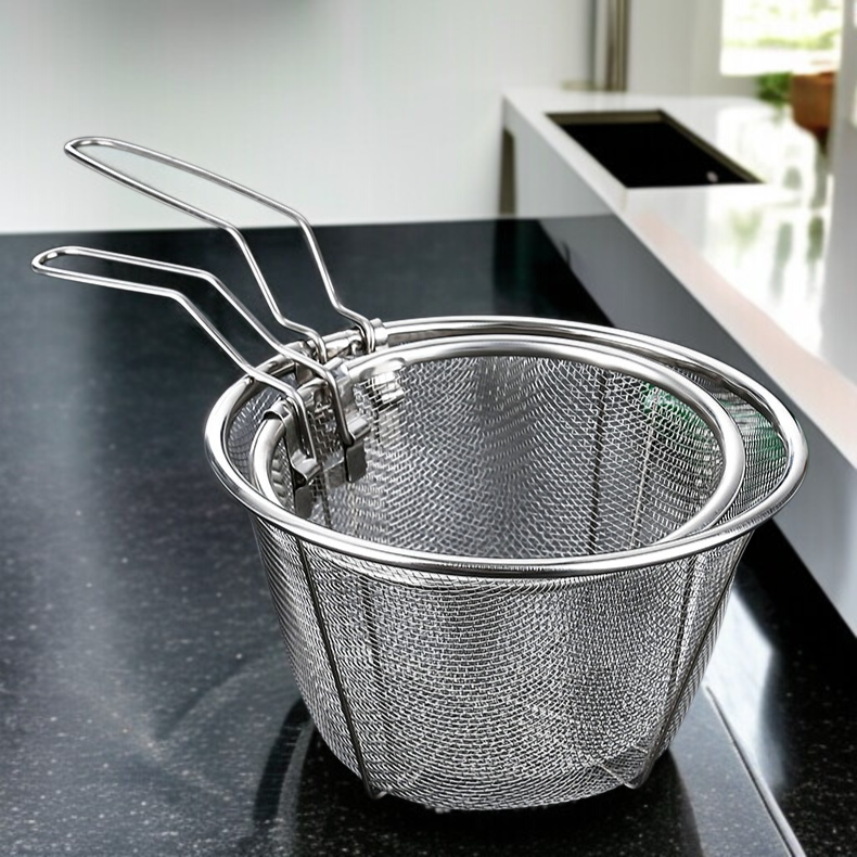 家庭用折りたたみ式油切りネットステンレス多機能餃子道具 キッチンメッシュふるい油切りメッシュ