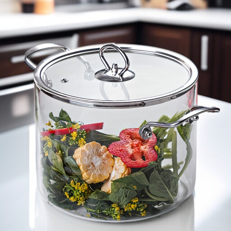 Double-Handle Spiral Cooking Pan with High Temperature Resistant Lid, Essential for Kitchen