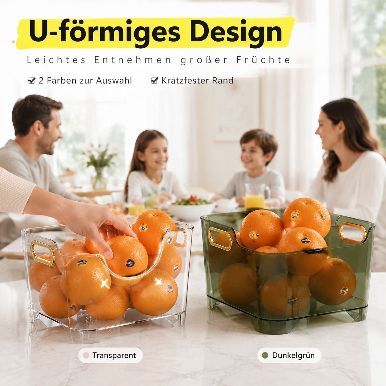 Multifunktionaler Obstkorb für das Wohnzimmer