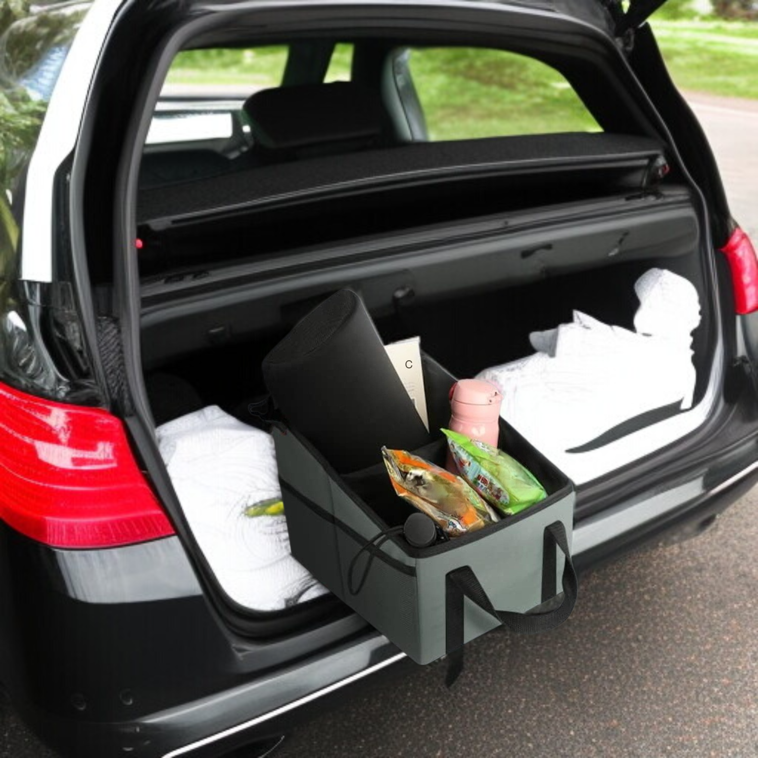 車のトランクオーガナイザー収納ボックス車のトランク収納ボックス折りたたみ式マルチコンパートメント収納ボックス