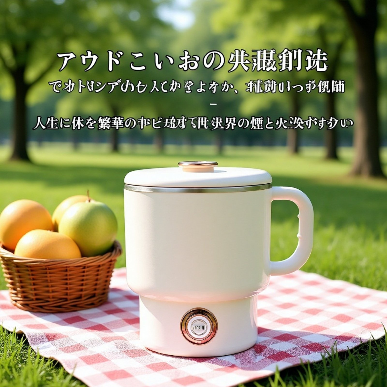 ステンレス製携帯折りたたみ電気ケトル