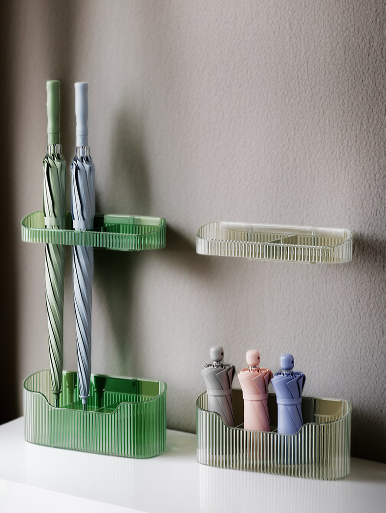 Instalación sencilla de estante para guardar paraguas