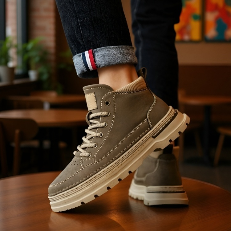 겨울 등산에 적합한 남성 워커 바닥 디자인