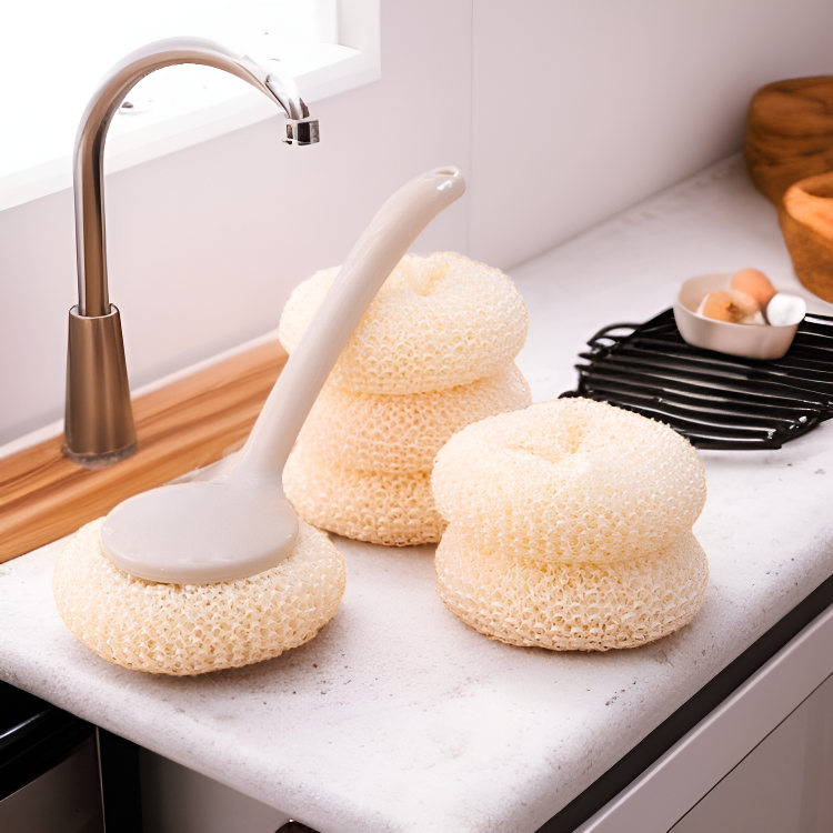 Bamboo Fiber Grease-Removing Pot Cleaning Brush