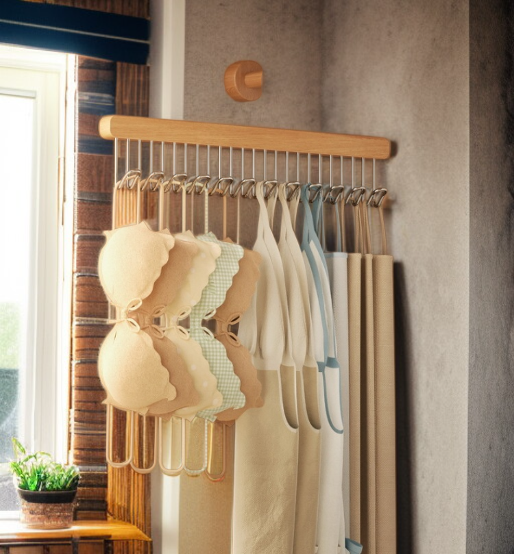 高品質無垢材ハンガーの素材拡大画像