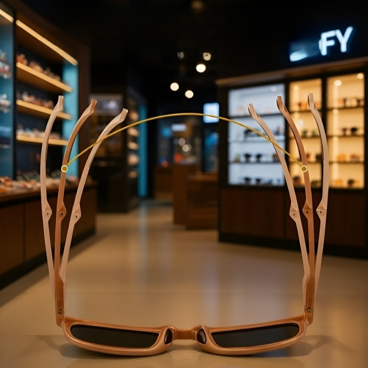 기운이 1.8미터 뿜어나는 무테 타원형 자외선 차단 선글라스