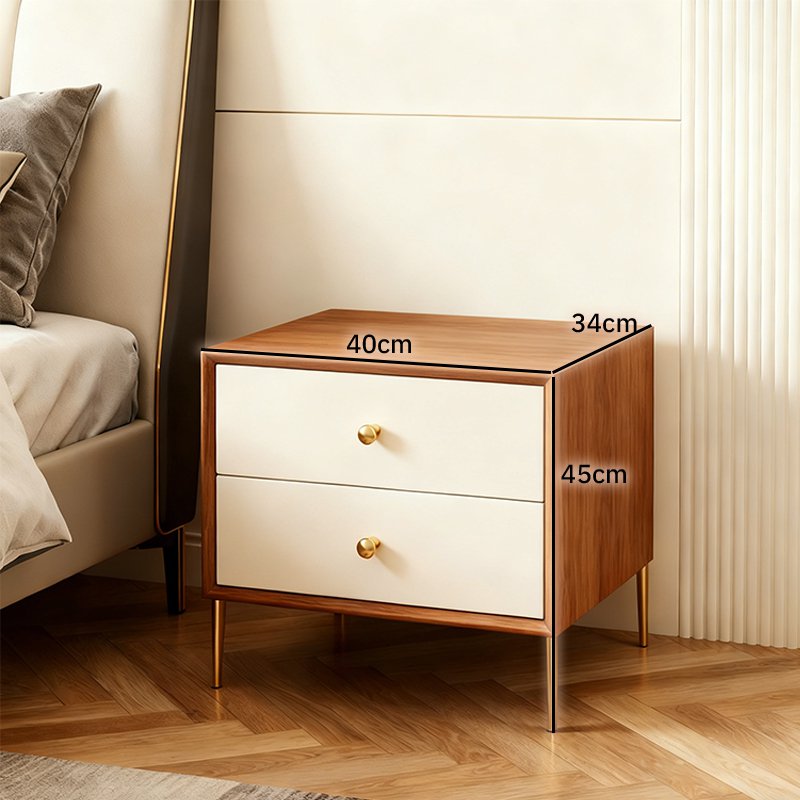 โต๊ะข้างเตียงไม้เนื้อแข็งแข็งแรงทนทาน