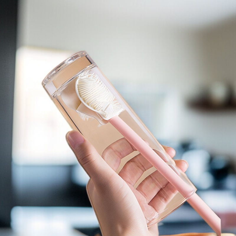 ボトルブラシシシリコンカップクリーニングデッドエンドロングハンドルブラシなし マグカップ洗浄スポンジブラシ