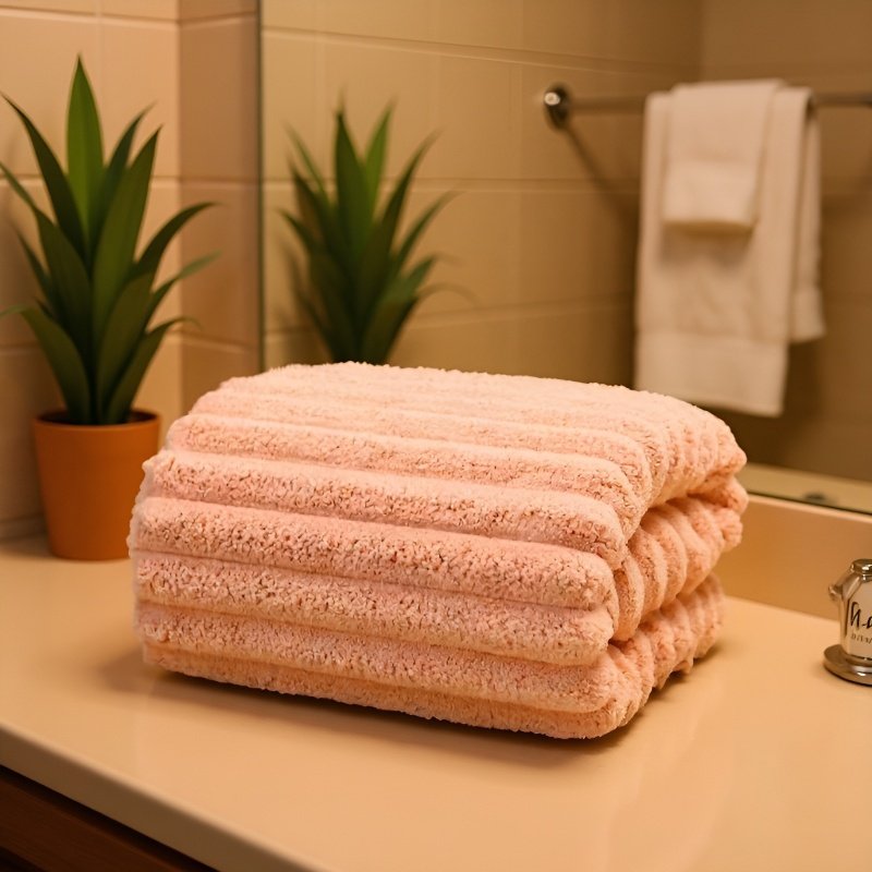 부드럽고 두꺼운 코랄 플리스 타월, 흡수력 뛰어나고 털 빠지지 않는 가정용 타월