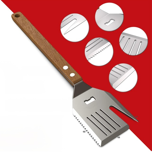 Spatule multifonction pour barbecue