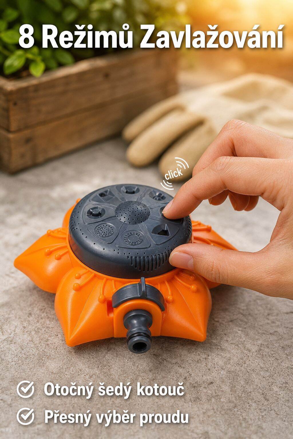 Detail ovládací jednotky automatického zavlažování