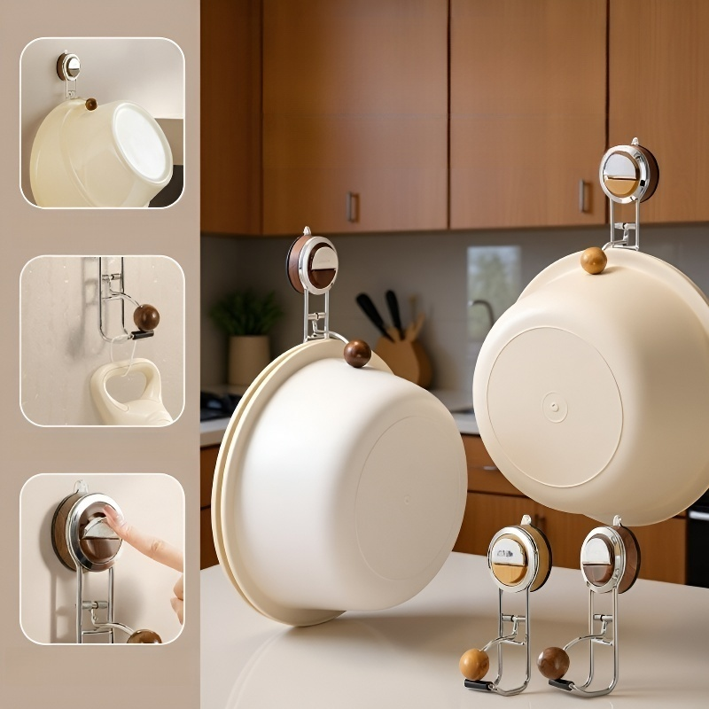 흡입 컵 세면대 후크 - 드릴링 필요 없음