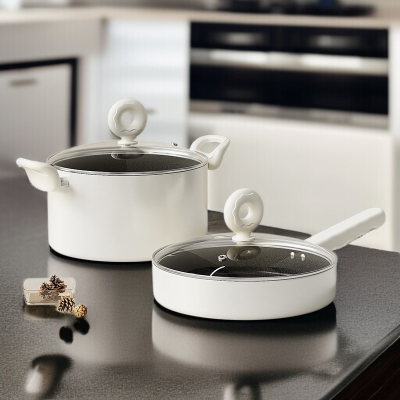 가정용 논스틱 후라이팬 불코팅 후라이팬 세라믹 세트 다용도 후라이팬