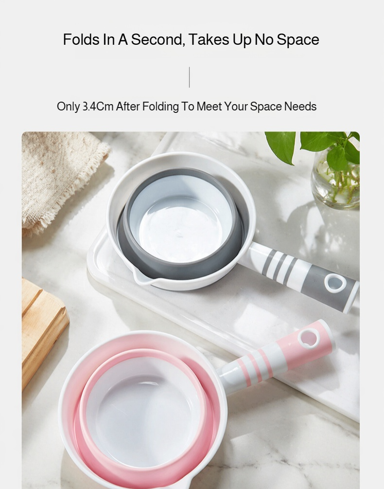 Collapsible ladle for easy storage and organization