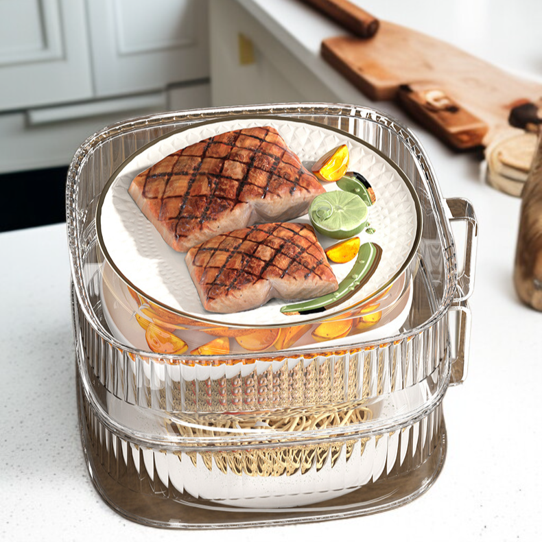 Przezroczysta i przyjazna dla środowiska osłonka na żywność