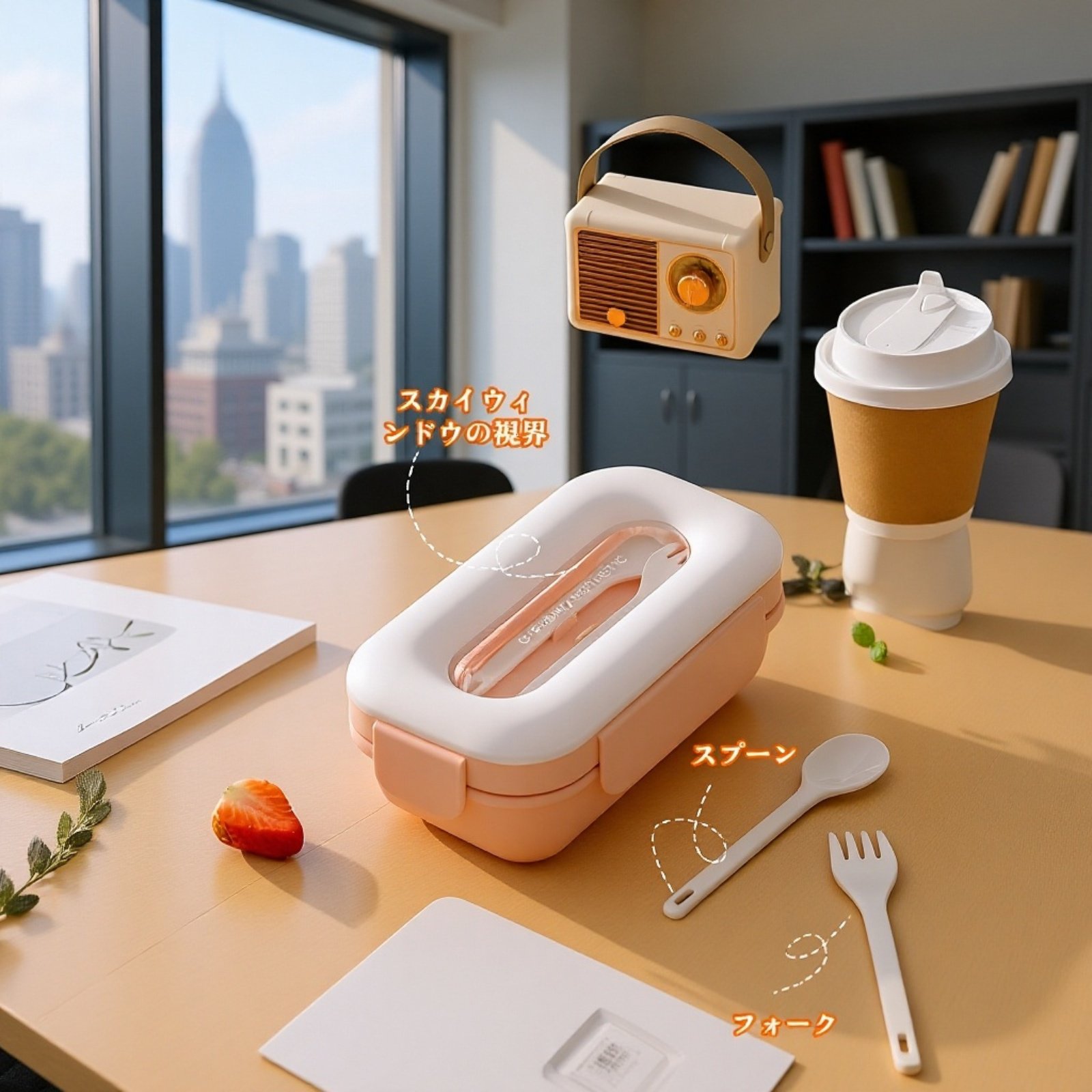 電子レンジ対応 食品級角型蓋付き弁当箱