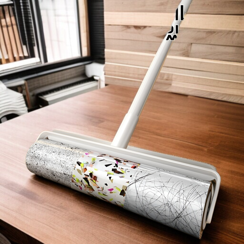 가정용 머리 흡입 롤러 브러시 긴 막대 신축성 찢어진 교체 롤러 점모기 침대 바닥 청소 먼지 롤러 브러시