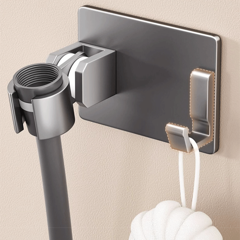 Soporte de ducha para inodoro, base fija sin taladro, soporte para pistola de ducha