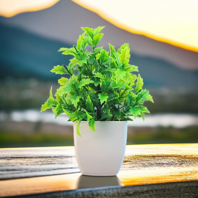 フェイクユーカリグリーン植木鉢付き