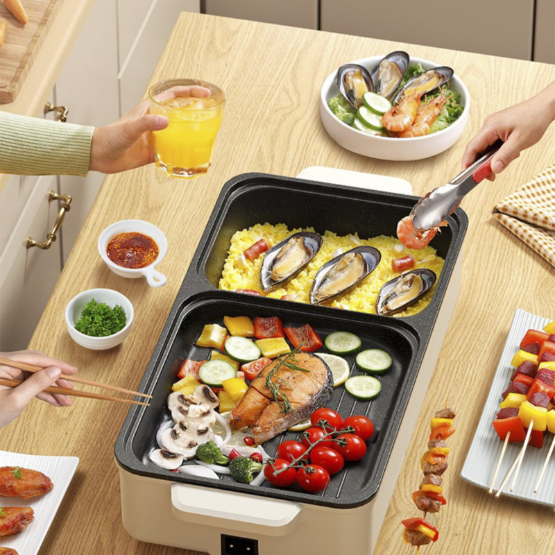 무연 전기 샤브샤브 그릴 다기능 전기냄비