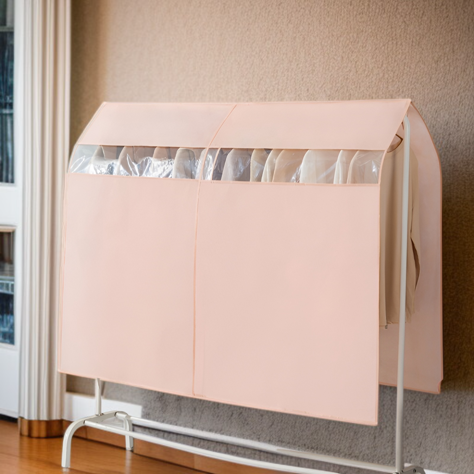 Universal non-woven garment cover for closet organization