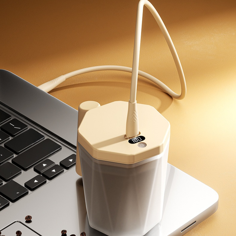 자동 스터링 컵 신제품 충전식 게으른 두유 셰이커 회전 물컵 전동 고급 커피컵