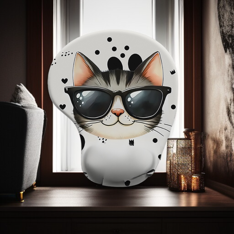 وسادة فأرة بمعصم سيليكون، مقاومة للانزلاق والماء للمكتب والألعاب