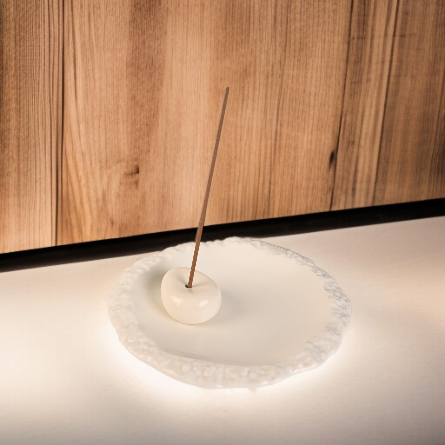 와비사비 스타일 세라믹 바위 패턴 향로