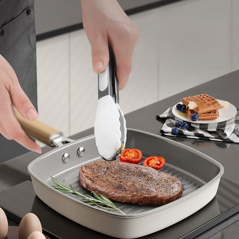 กระทะเซรามิกเคลือบไม่เคลือบสำหรับสเต็ก