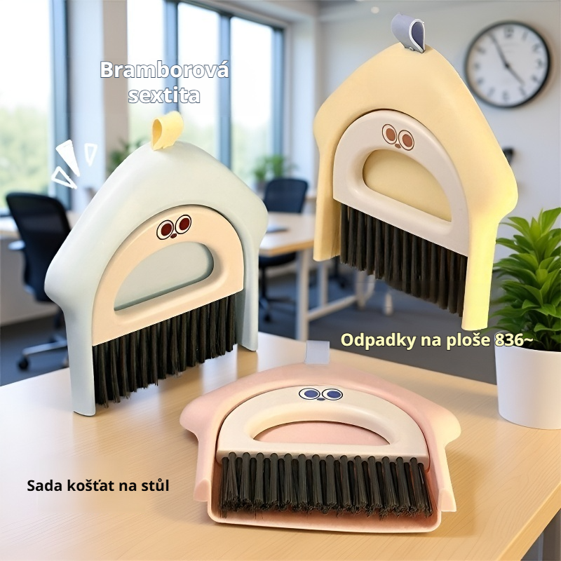 Malý stolní zametač pro klávesnici – mini úklid do domácnosti