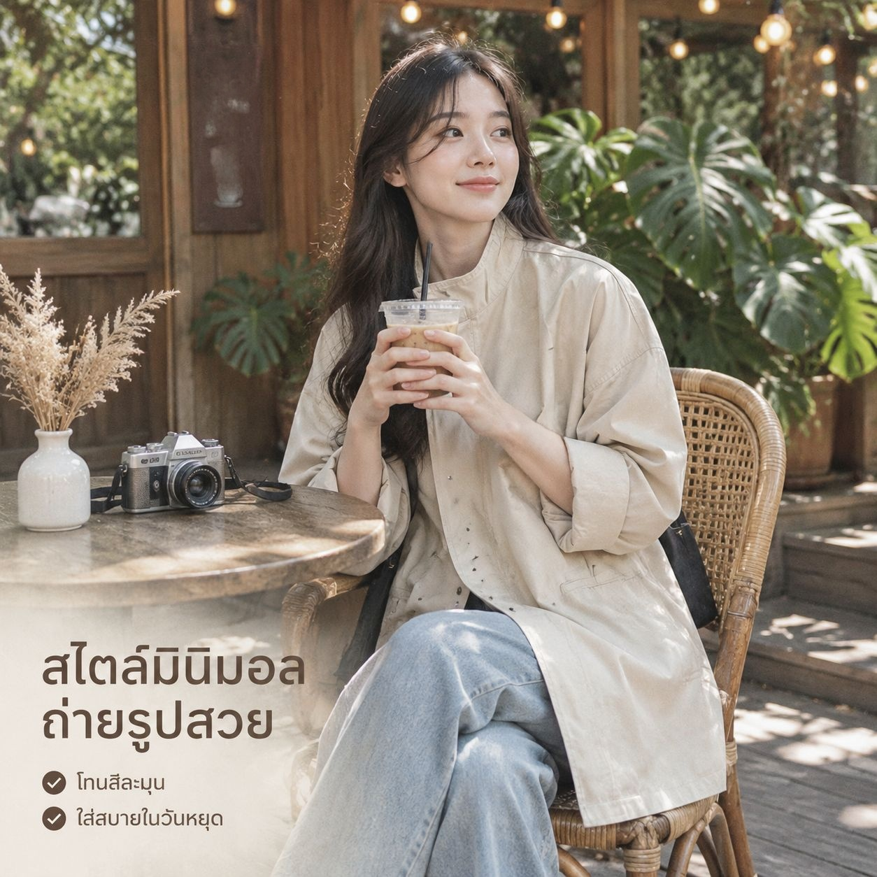 เสื้อโค้ทลำลองสไตล์ญี่ปุ่นสำหรับผู้หญิง ฤดูใบไม้ผลิและใบไม้ร่วง