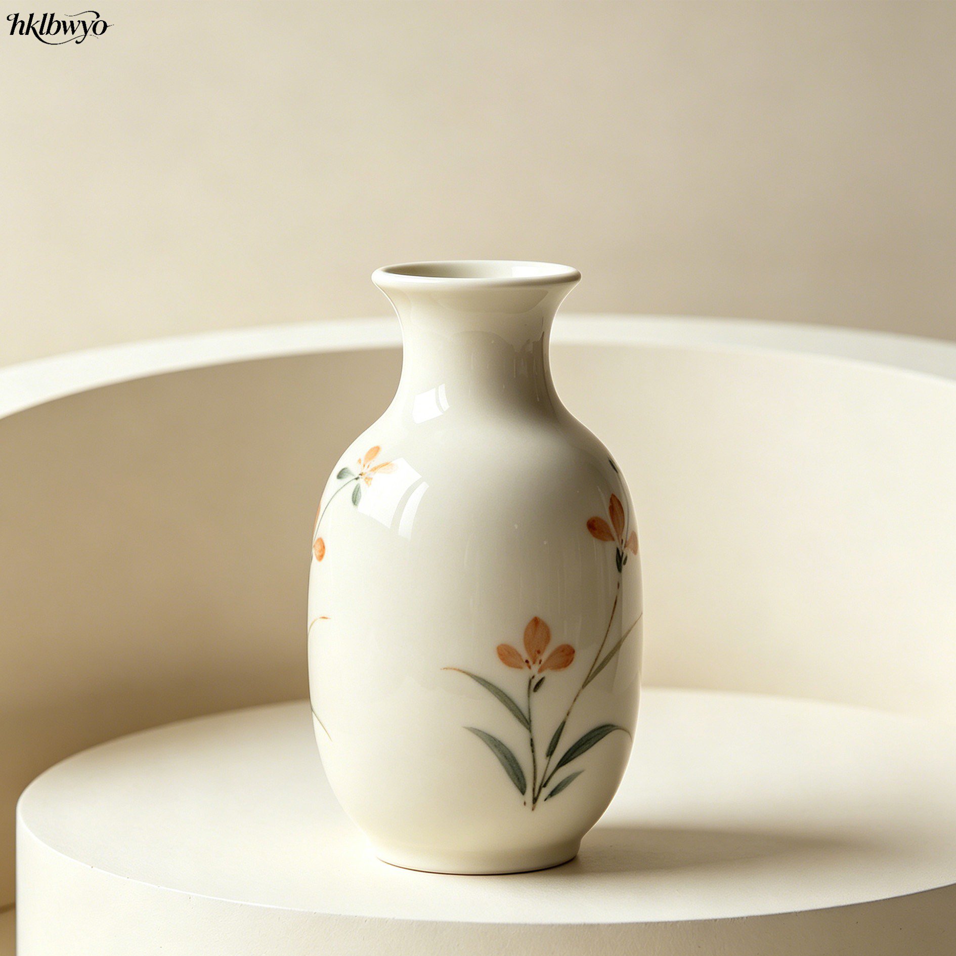 White porcelain vase