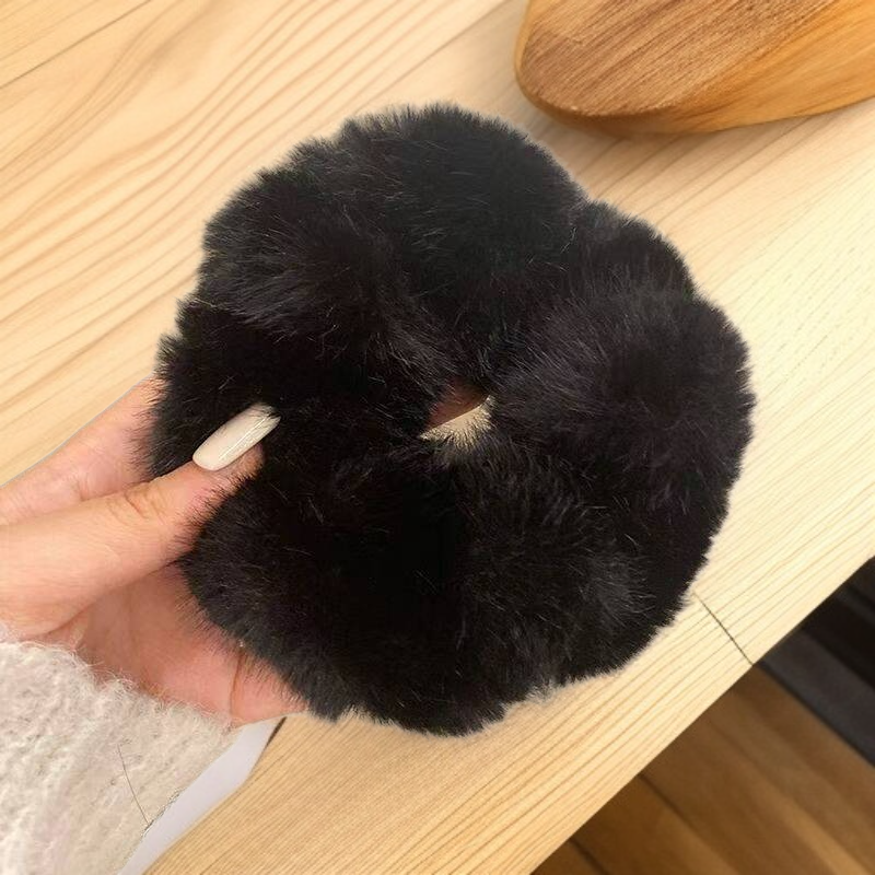 秋冬毛絨高彈性大腸髮圈