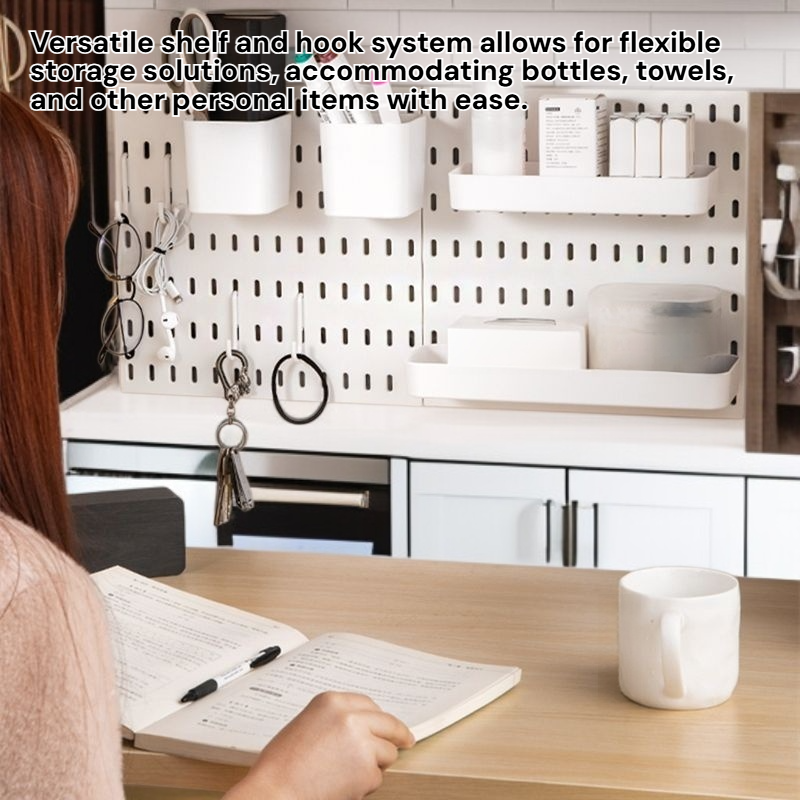 Bathroom Punch-free Wall-mounted Multi-functional Storage Shelf