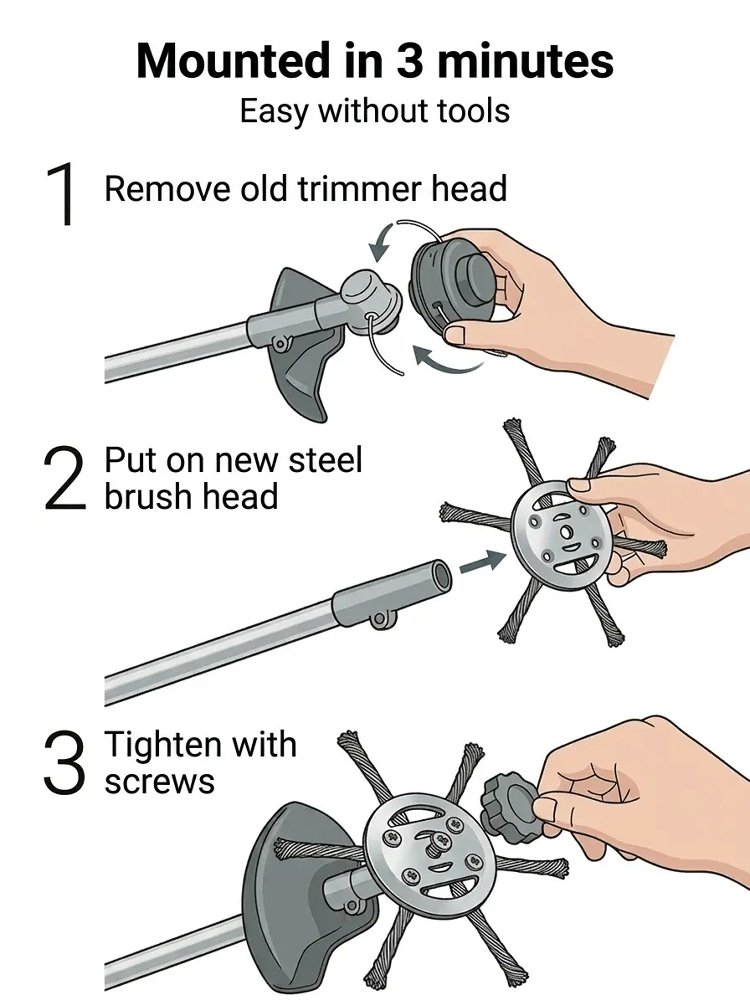 Lawn mower trimmer set