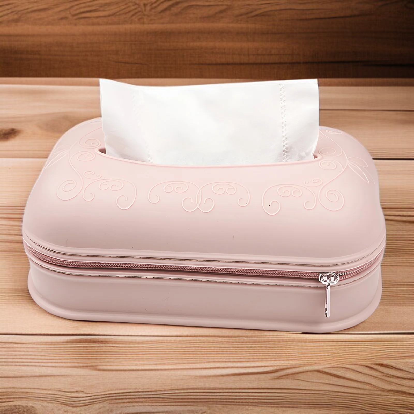 Szilikon zsebkendőtartó a nappaliba, cipzárral, tapétához illeszthető