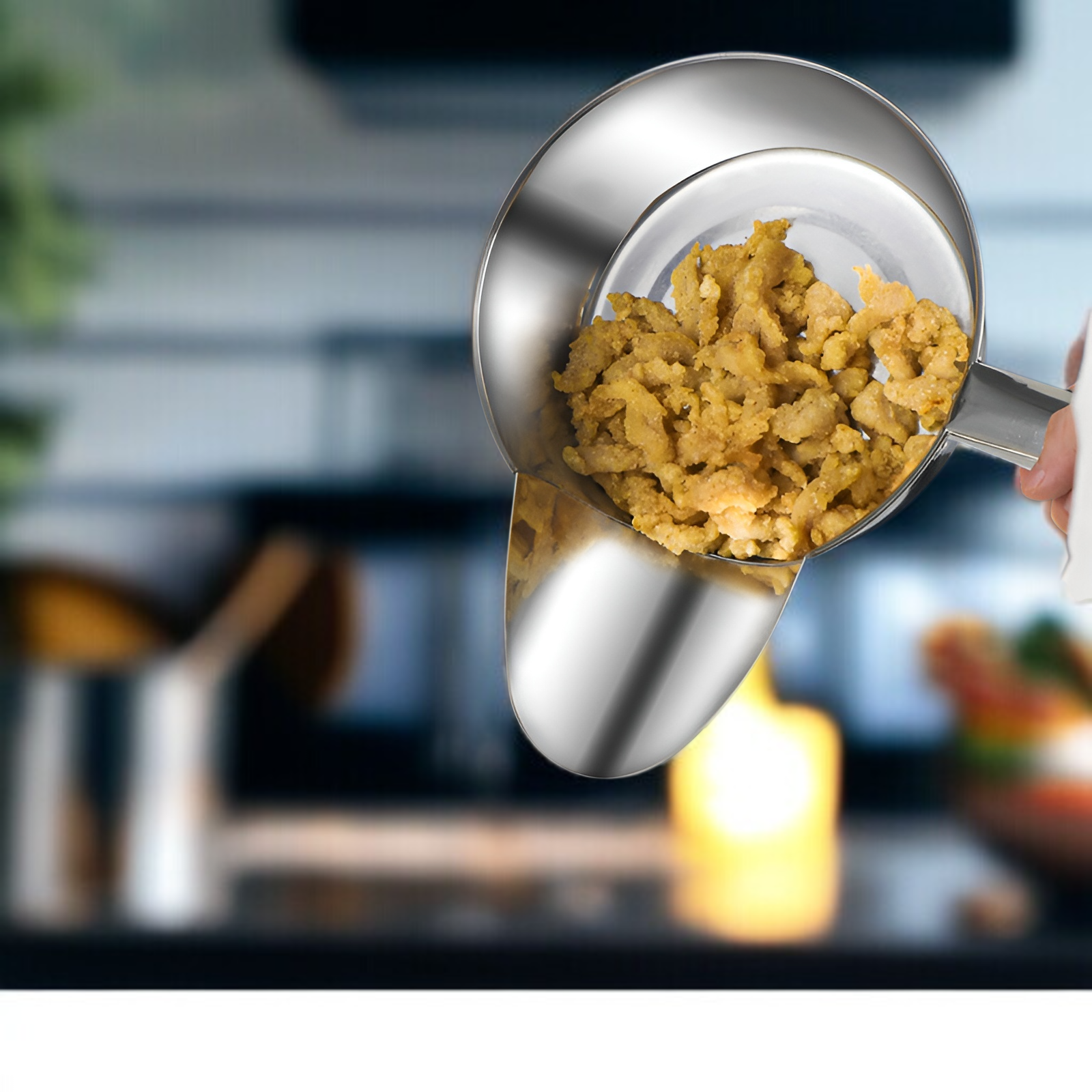 ステンレススチール製の梱包用シャベル、ダックビルスクープ、フライドチキン、ミキシングボウル、フライドポテト用梱包用スプーン、ストール、業務用袋詰め用スプーン、シャベル