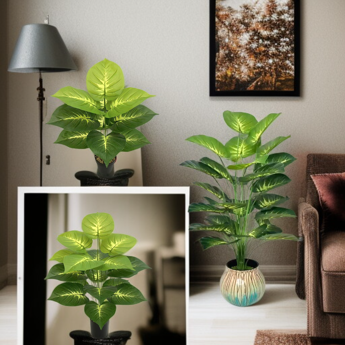 사무실 데코를 위한 시뮬레이션 식물