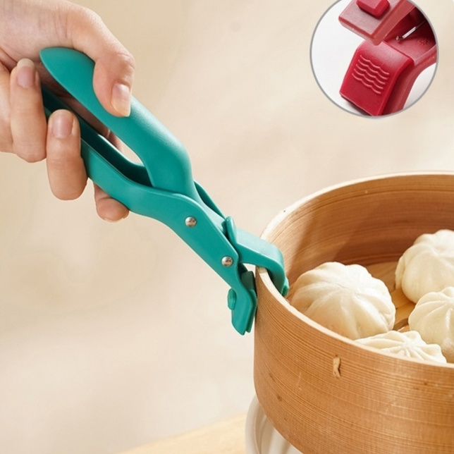 Küchen-Anti-Verbrühungs-Schüsselzange, Silikon-Anti-Rutsch-Multifunktions-Lebensmittelzange
