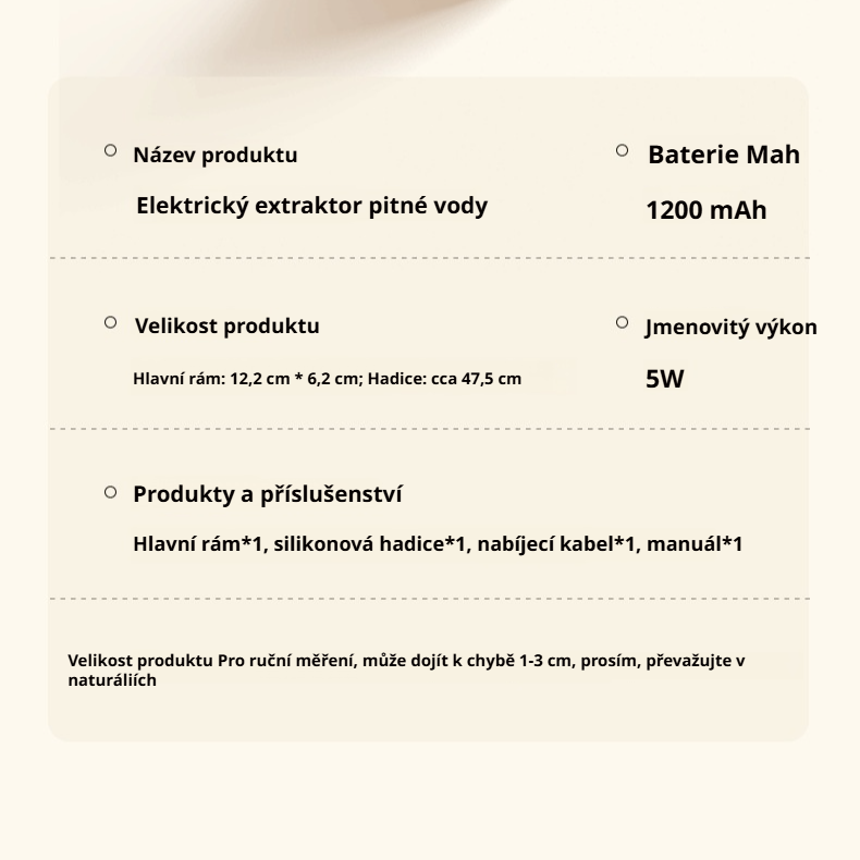 Domácí dávkovač vody na čistou vodu