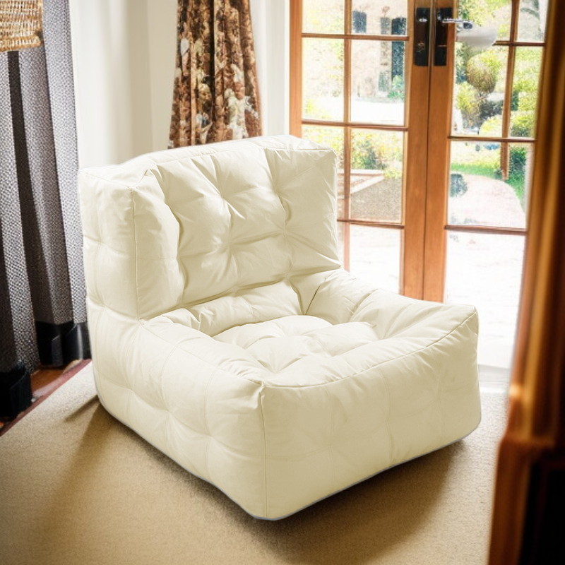 관리가 쉬운 빈백 의자 와플 패턴 질감