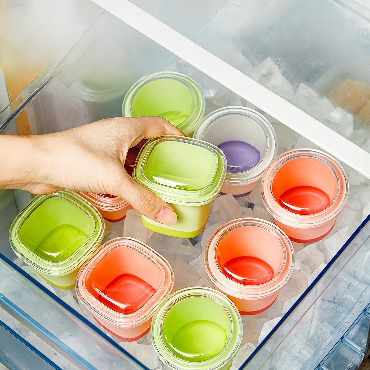 Multifunktionale Eiswürfelform für Babynahrung, Eiswürfel einfach entnehmen