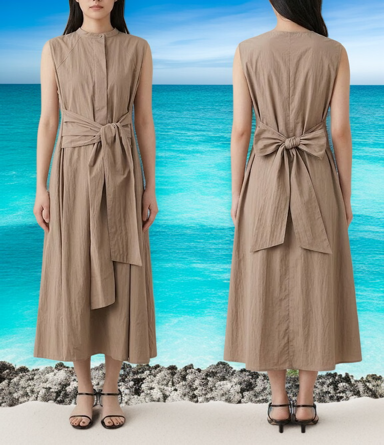 着心地の良いレディースシャツワンピース