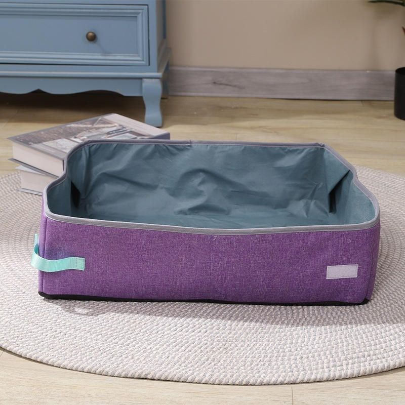 Foldable waterproof cat litter box