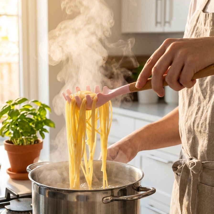 持ちやすいグリップのシリコンキッチン用品