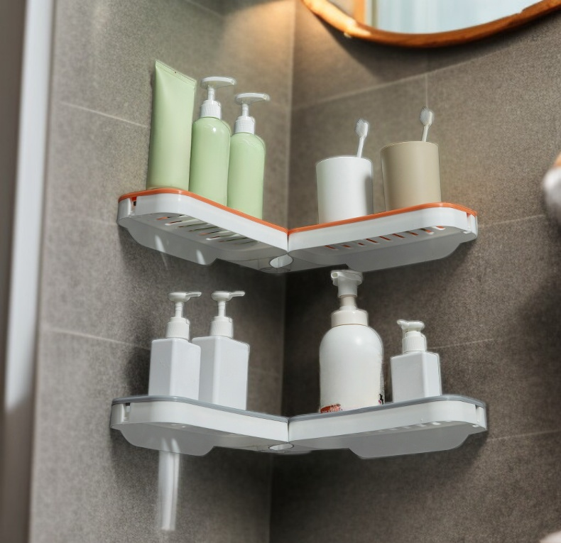 튼튼하고 실용적인 욕실 수납 선반 디자인